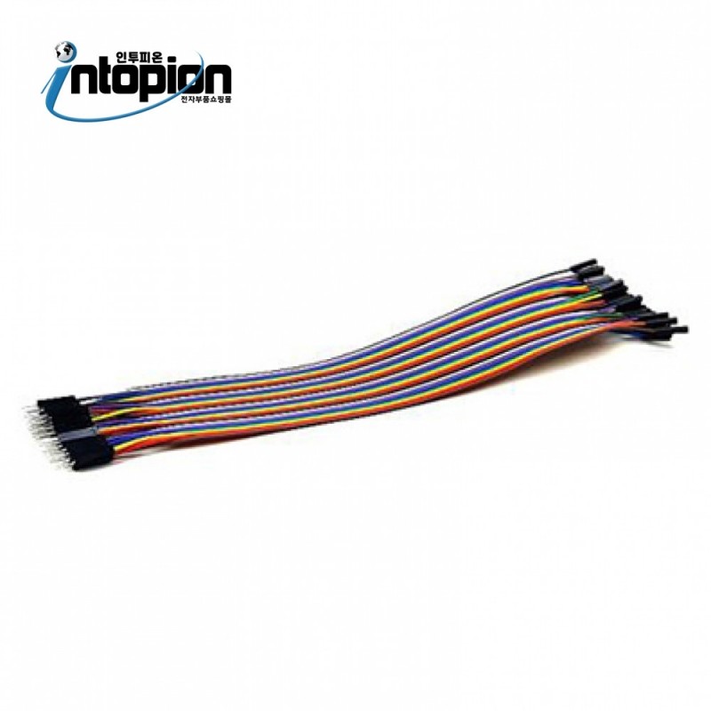 아두이노 40핀 암수 점퍼케이블 30CM 듀폰케이블 암/수 (40Pin Jumper Wire 30Cm M/F For Arduino) / 인투피온