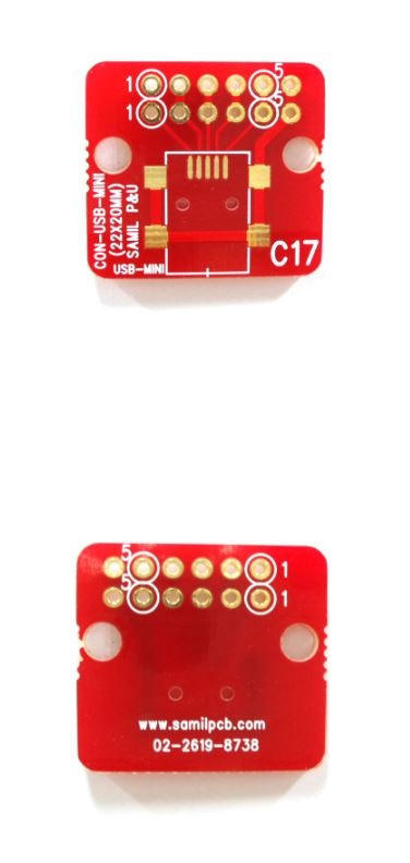 변환기판 콘넥터용 [C17-P] CON-USB-MINI / 인투피온