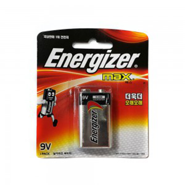 [건전지] 에너자이저 ENERGIZER 맥스 MAX E522BP1 알카라인 포장 1개입 9V / 인투피온
