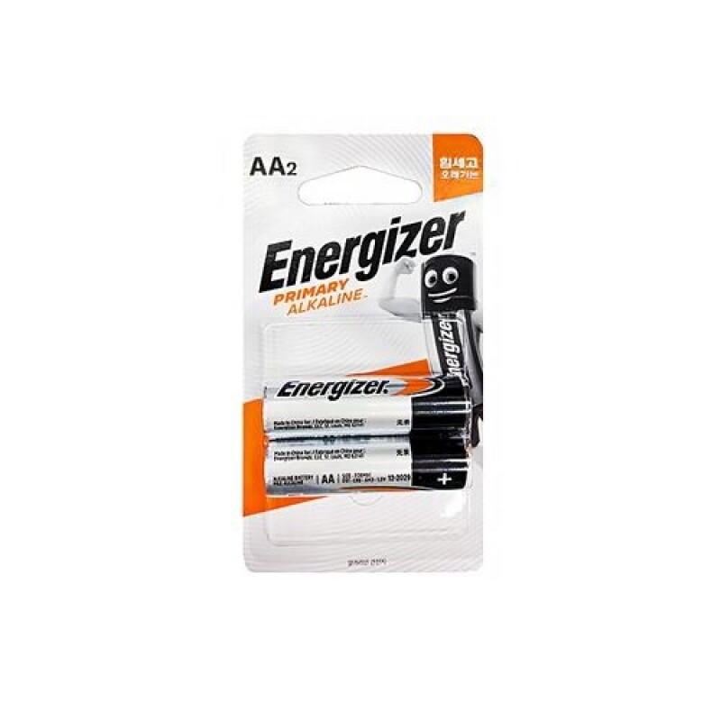[건전지] 에너자이저 ENERGIZER LR06 AA사이즈 알카라인 포장 2개입 1.5V / 인투피온