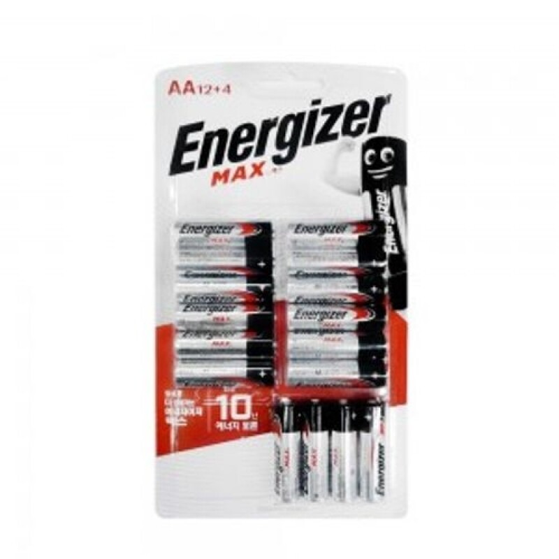 [건전지] 에너자이저 맥스 ENERGIZER MAX AA사이즈 16개입 E91BP12F4 12+4 / 인투피온