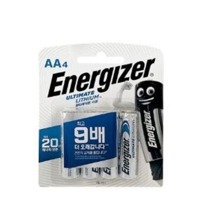 [건전지] 에너자이저 ENERGIZER 얼티메이트리튬 L91BP4 AA사이즈 포장 4개입 1.5V / 인투피온