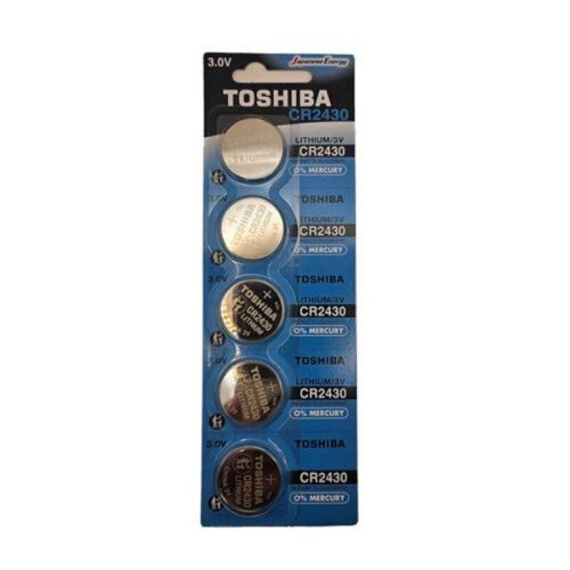 [수은건전지] 도시바 TOSHIBA CR2430 포장 5개입 3V 300mAh / 인투피온