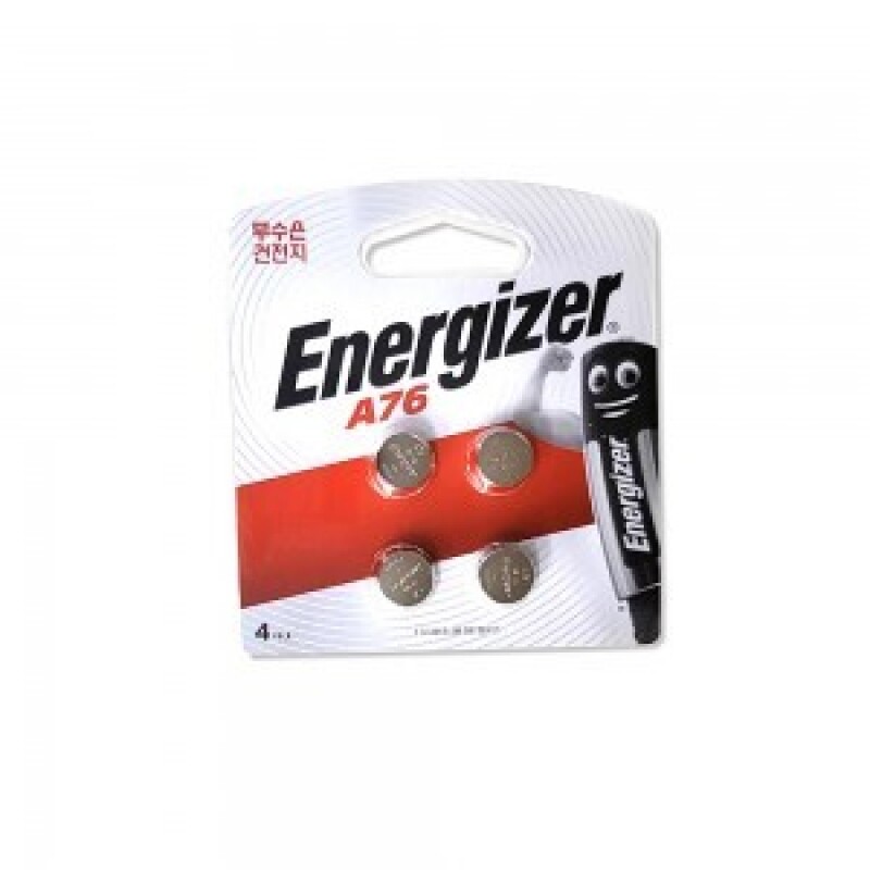[수은건전지] 에너자이저 ENERGIZER A76 포장 4개입 1.5V (LR44호환) / 인투피온
