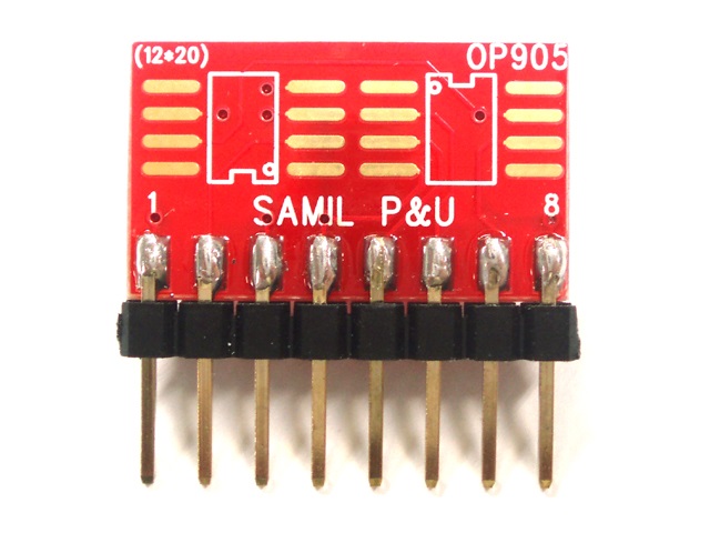 변환기판 OP-AMP [OP905] Dule Op-Amp SIL Adapter / 인투피온