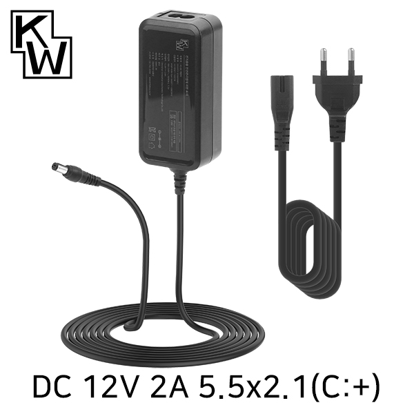 KW KW-A1220A(SK03T1-1200200W2) 12V 2A SMPS 아답터(5.5x2.1mm／C+) / 인투피온