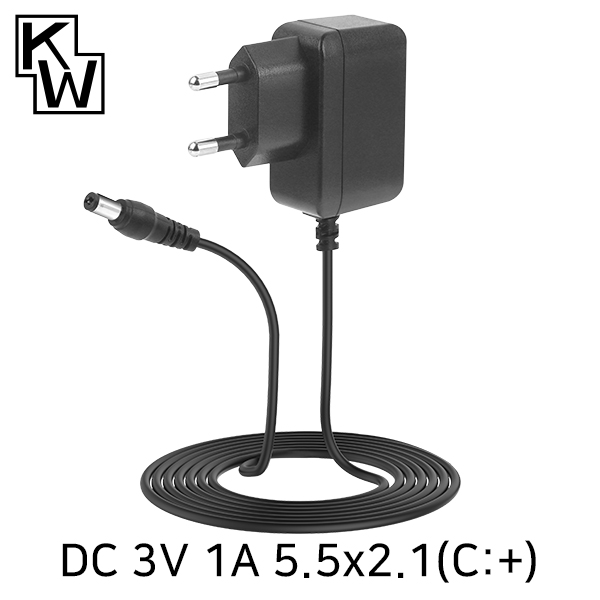 KW KW-A3010A(SK01G-0300100K) 3V 1A SMPS 아답터(5.5x2.1mm／C+) / 인투피온